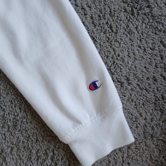 Champion White Pull Over Hooded Sweatshirt Hoodie Size XL Youth Girls - Picture 3 of 6